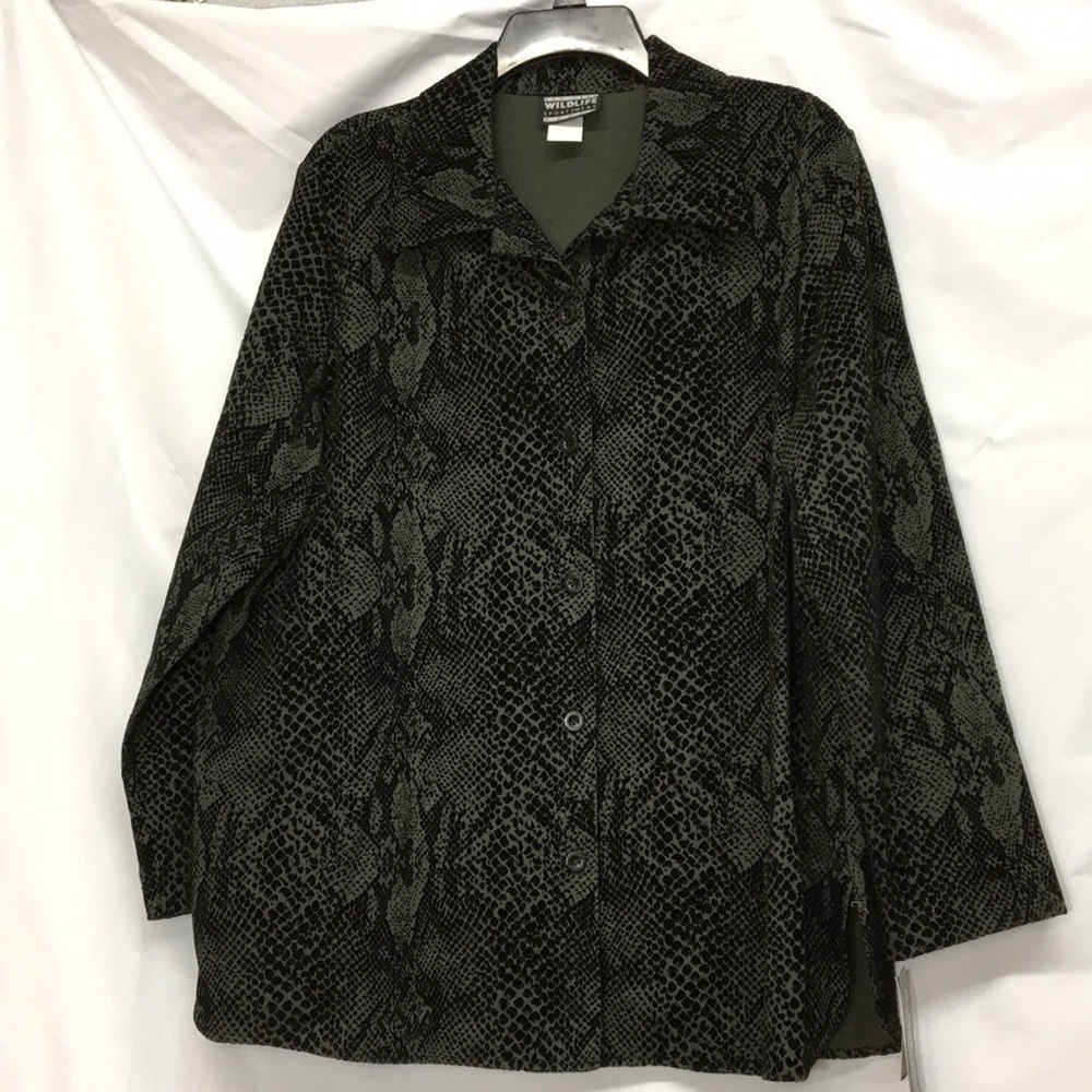 Wildlife Sportswear Women’s Jacket 2XL Petite Olive and Black NEW with Tags
